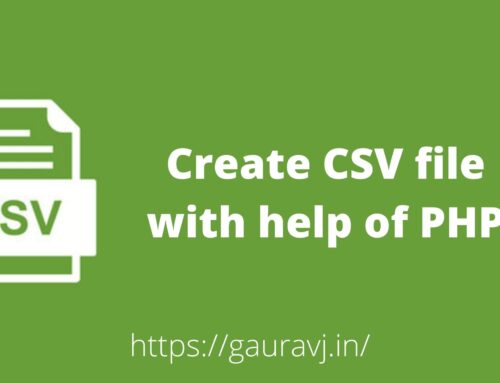 How to create CSV file in PHP?