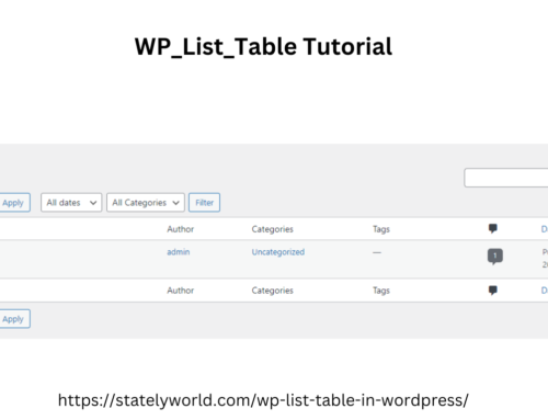 WP_List_Table tutorial : How to display data from database to the admin block ?